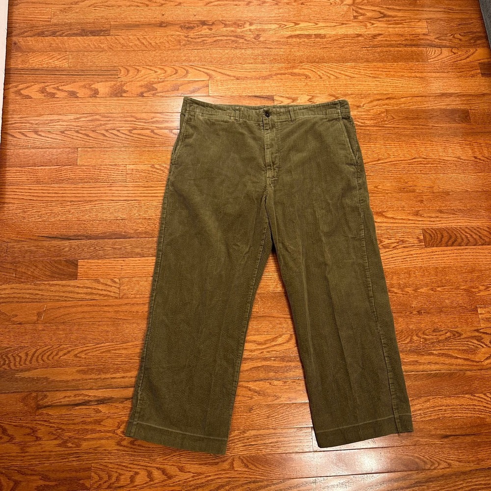 Alex Mill Corduroy Pants Fits Mens 38x27 Trousers Olive Green Wide Wale Straight